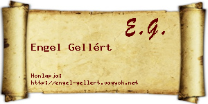 Engel Gellért névjegykártya